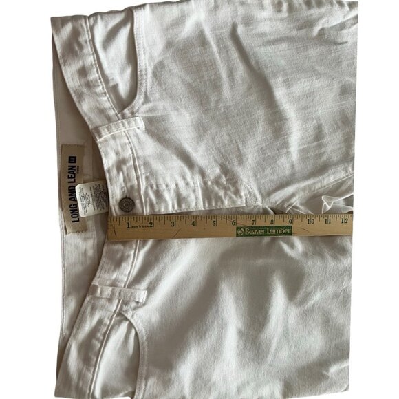 🌸4/$50🌸 Y2K Vintage Gap Long and Lean Flare White Jeans - Picture 7 of 12